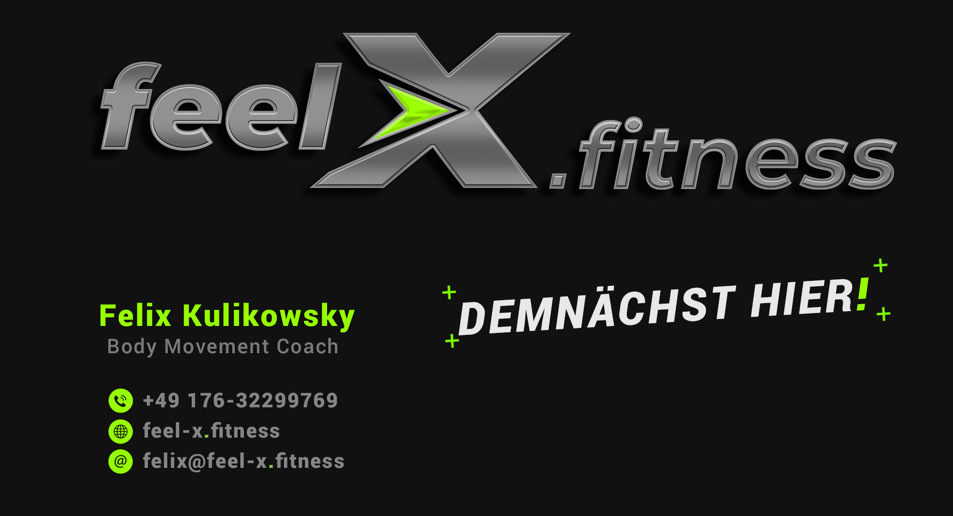 feelX.fitness - Felix Kulikowsky - Body Movement Coach - Demnächst hier!
